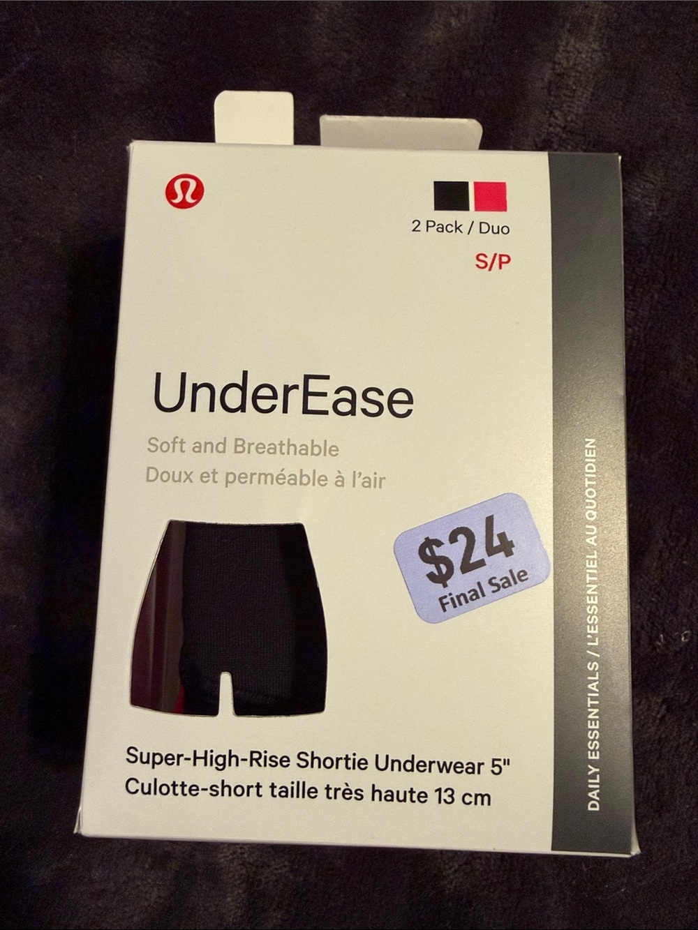 lululemon athletica UnderEase Super-High-Rise Shortie 2-Pack - Black & Pink